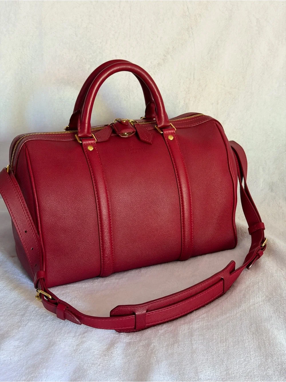 💞🔥 LOUIS VUITTON SOFIA COPPOLA SC MM LEATHER ROUGE BAG💕